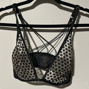 Sheer plunge bra. VS. only worn a couple times